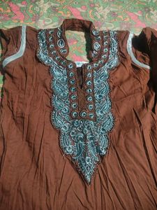 Cotton Embroidered Anarkali Suit