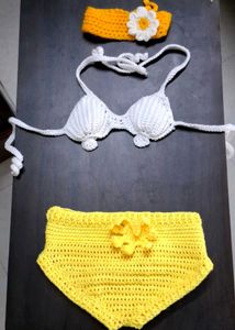 Crochet Bikini Set with Headband