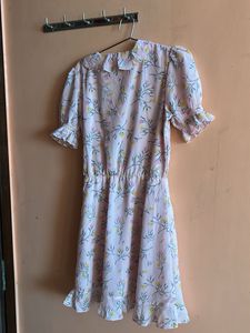 Floral Ruffle Wrap Dress