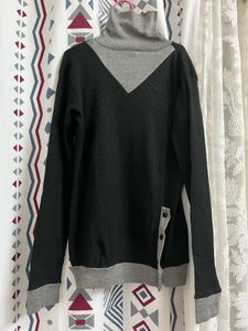Black Hi-Neck Woollen Sweater