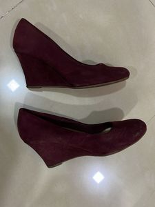 Burgundy Wedge Heels