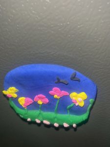 Clay Flower Magnet