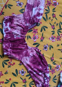 tie dye full sleeve crop top