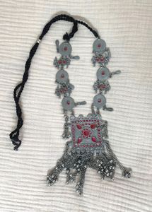 Statement Necklace with Silver Finish