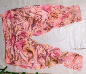 Satin Suits Flower With Dupatta Set