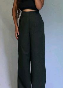 Bottle Green Formal Trousers Or Pants