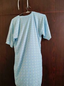 Blue Printed Night Suit Set