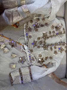 White Heavy Embroidery Lehanga Choli