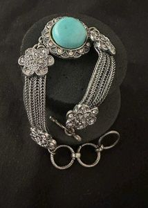 Turquoise silver Stone Bracelet