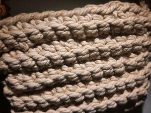 Hand Made Macrame Thread Off-white With Beads Handle Sling Bag