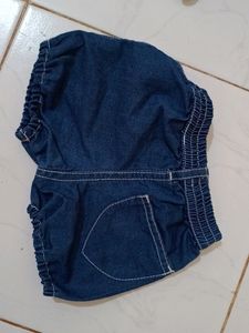 Jeans Half Pant For Girl Baby 0-1 Year