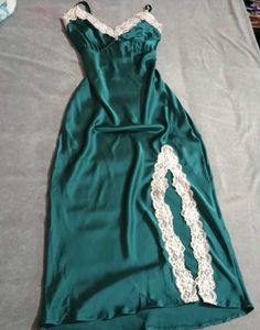 vintage sea green slip