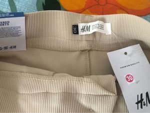 H&amp;M Beige Corduroy Cargo Pants