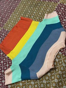 Striped Ribbed Knit Top