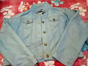 Light Blue Denim Jacket For Women
