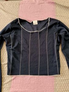 Navy Long Sleeve Top