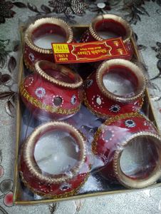 Matka Mud Wax Diyas Pack Of 6