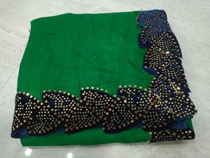 Green Embellished Saree