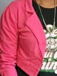 Pink Cropped Blazer