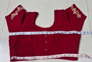 Elegant Red Embroidered Saree