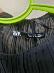 Zara Elegant Black Layered Top