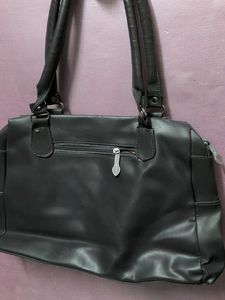 Black Handbag with Studded Detail