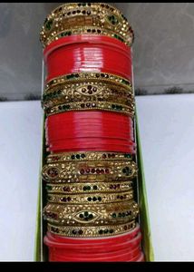 Red &amp; Gold Bangles