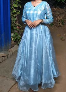 Elegant Blue Ethnic Gown