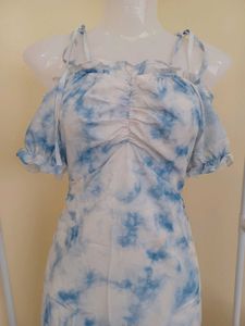 Tie Dye Mini bodycon Offshoulder Dress