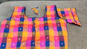 Multicolour Silk Saree Blouse