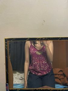 Floral Embroidered Tank Top