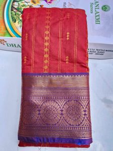 Red & Gold Silk Saree