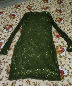 Green Sequin Party Dress