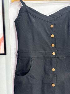 Black Back Zipper Dress