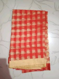 Set of Two Plaid Saris