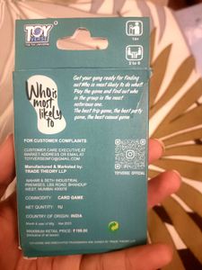 Who Is Most Likely To Card Game