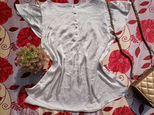 Vintage Cottage-Core Satin Top