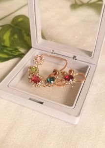 Elegant Multicolor Stone Adjustable Bracelet