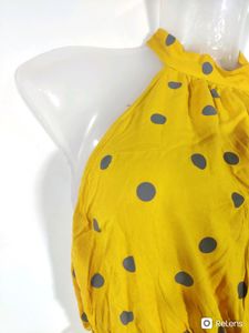 Mustard Yellow Printed Casual Jumpsuit (Women)