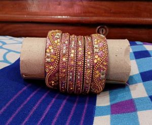Sparkling Pink Indian Bangles – Size 2.4 ❤️