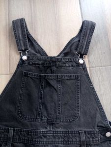 Black Denim Overalls