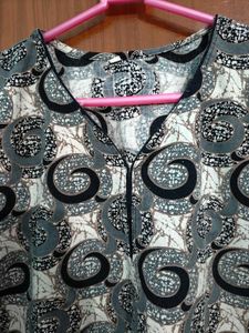Grey Printed Kurti