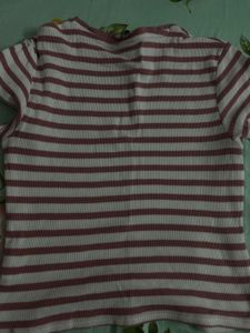 Striped Ribbed Top