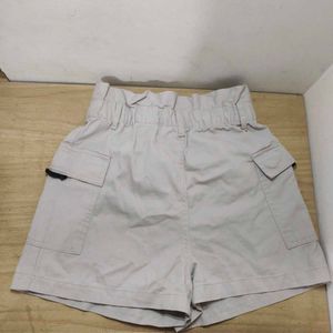 H&amp;M Khaki Paper Bag Waist Cargo Shorts