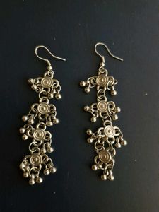 Silver Artificial Earrings For Women