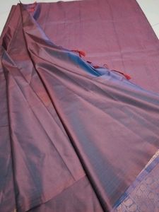 Elegant meroon soft silk saree