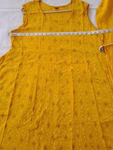 Mustard Kurti Set