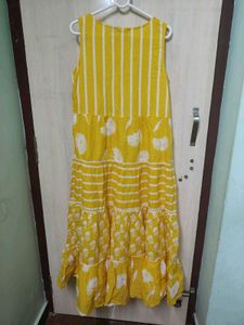 Yellow Embroidered Maxi Dress