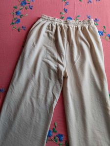 Beige Wide Leg Lounge Pants