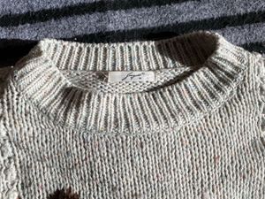 vintage unisex Embroidered Knit Sweater